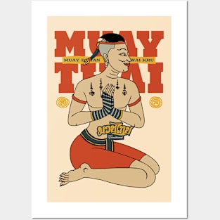 Classic Muay Thai Wai Kru Born to Fight Posters and Art